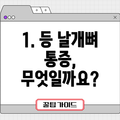 1. 등 날개뼈 통증, 무엇일까요?