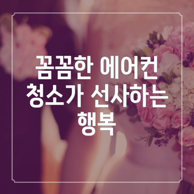 꼼꼼한 에어컨 청소가 선사하는 행복