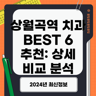 상월곡역 치과 BEST 6 추천: 상세 비교 분석