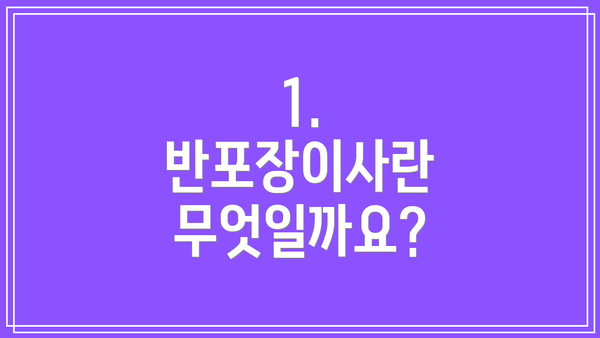 1. 반포장이사란 무엇일까요?