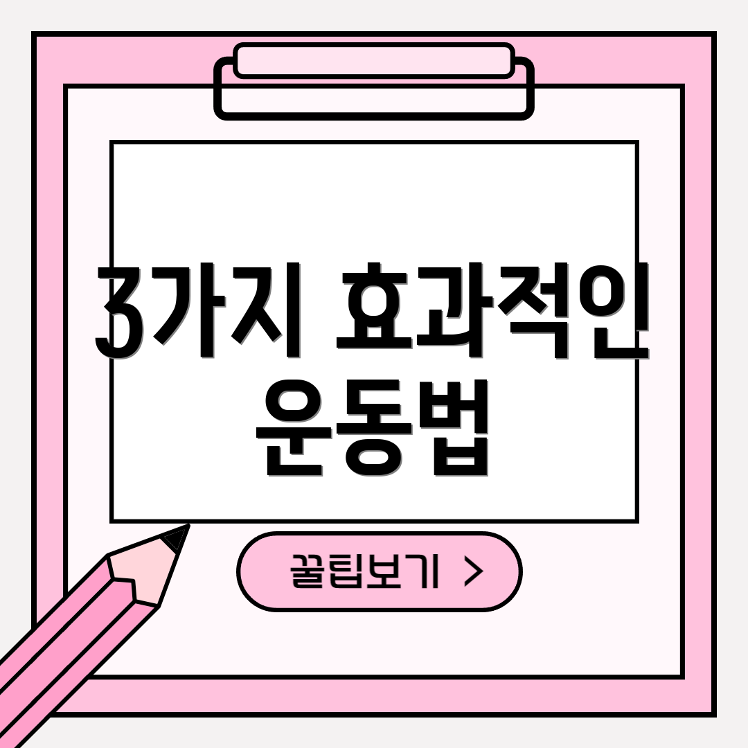 3가지 효과적인 운동법