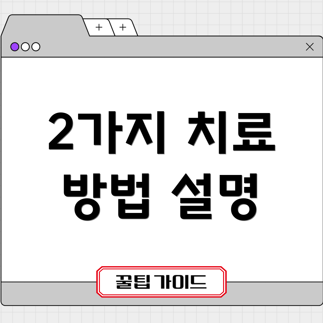 2가지 치료 방법 설명