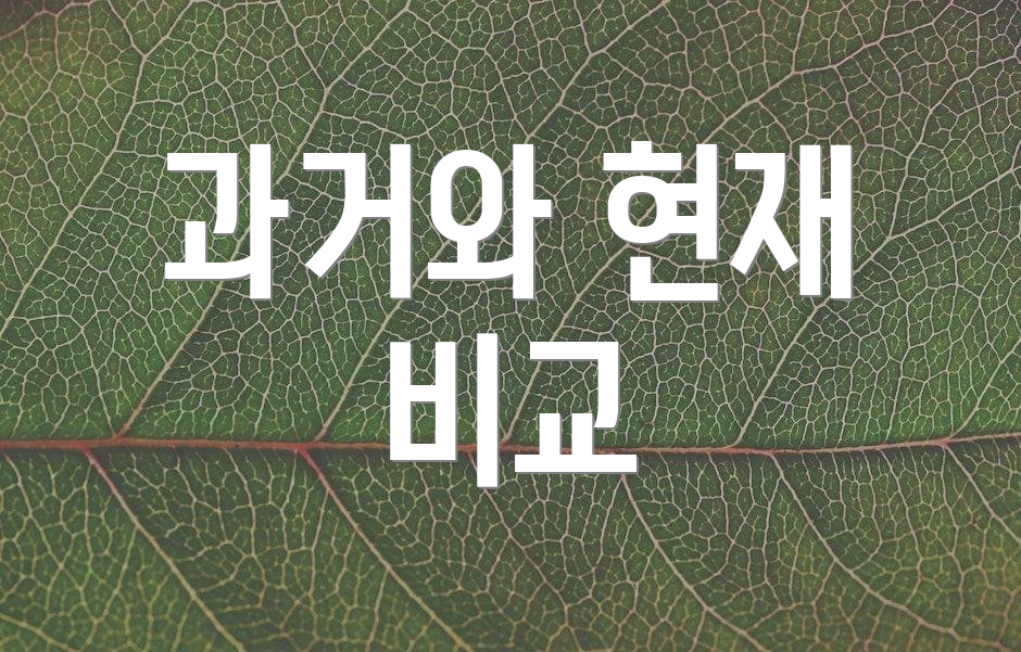 과거와 현재 비교