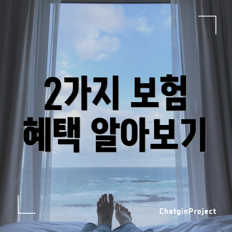 2가지 보험 혜택 알아보기