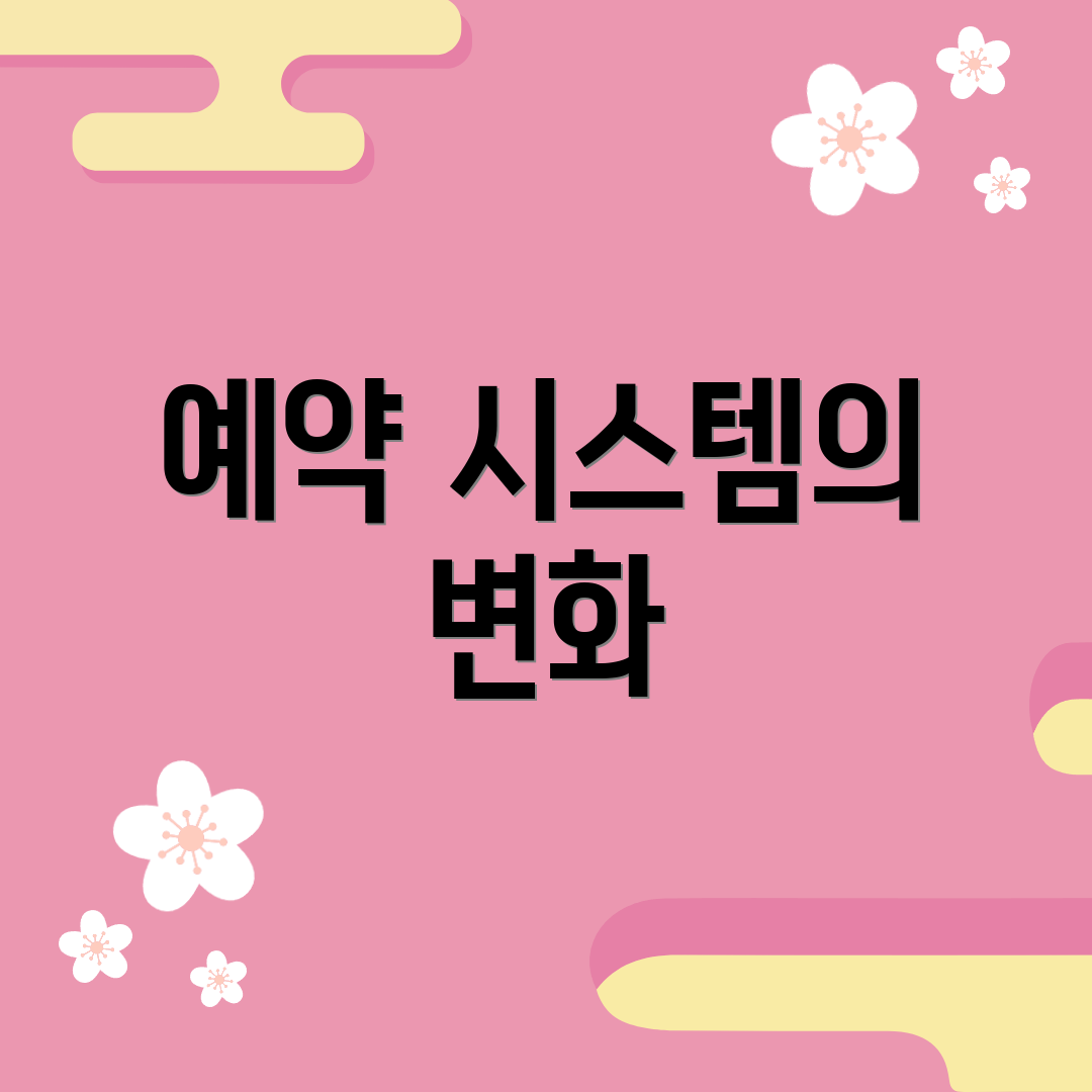 예약 시스템의 변화