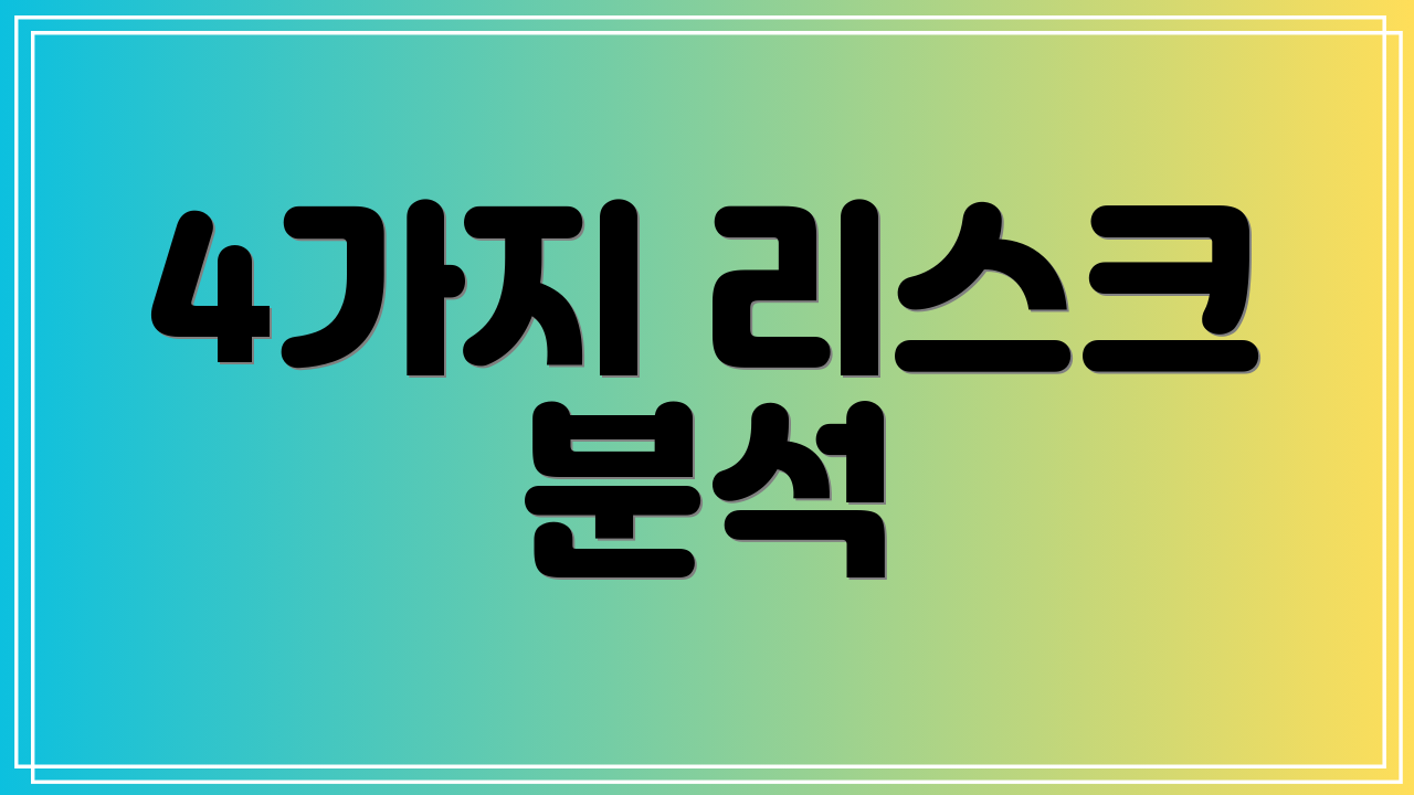 4가지 리스크 분석