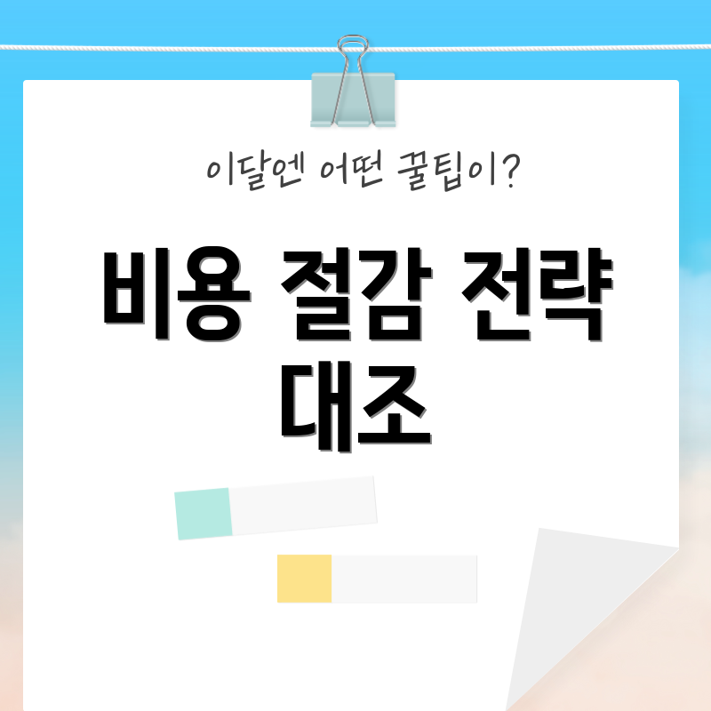 비용 절감 전략 대조