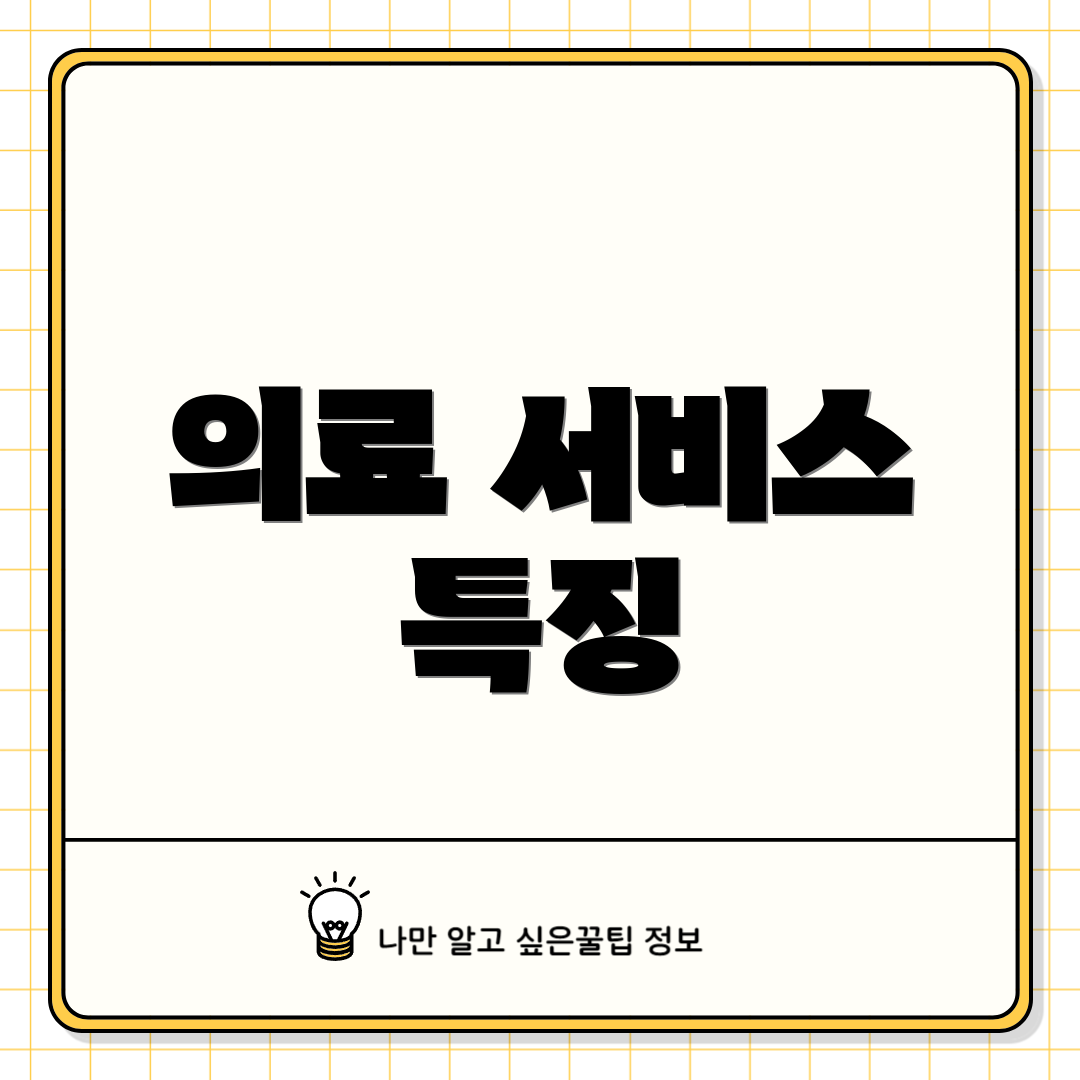 의료 서비스 특징
