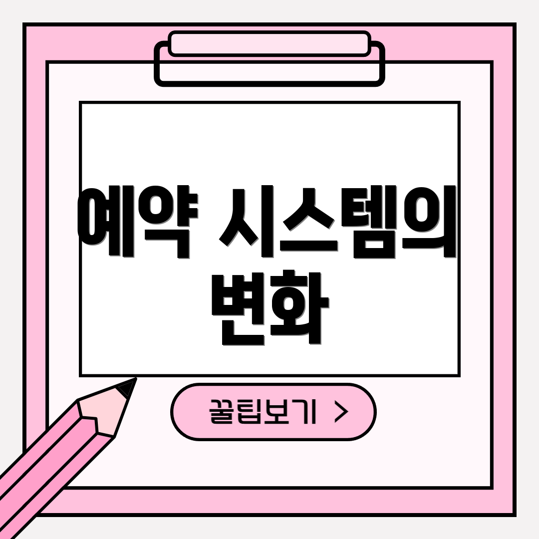 예약 시스템의 변화