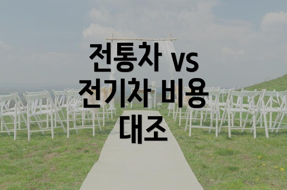 전통차 vs 전기차 비용 대조