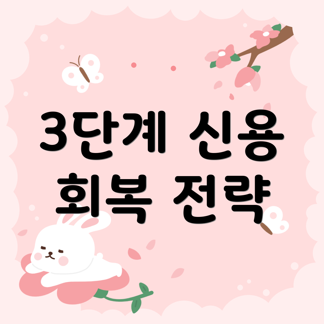3단계 신용 회복 전략