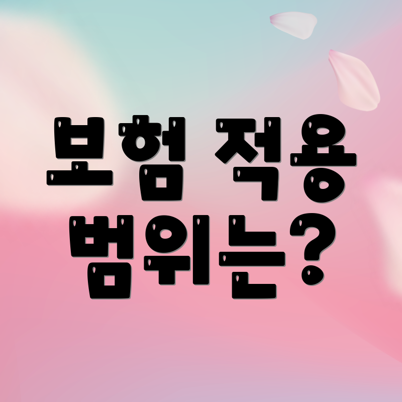 보험 적용 범위는?