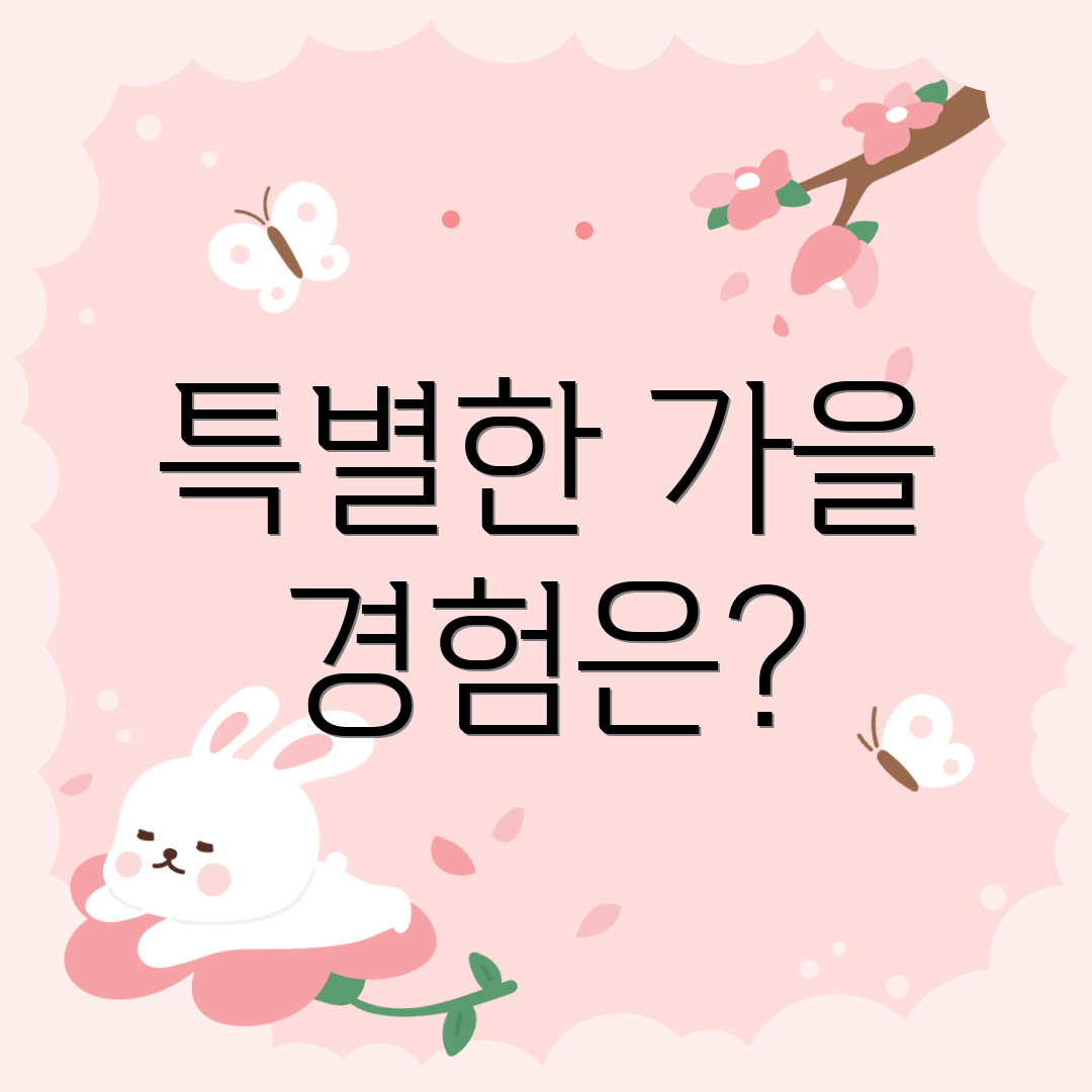 특별한 가을 경험은?