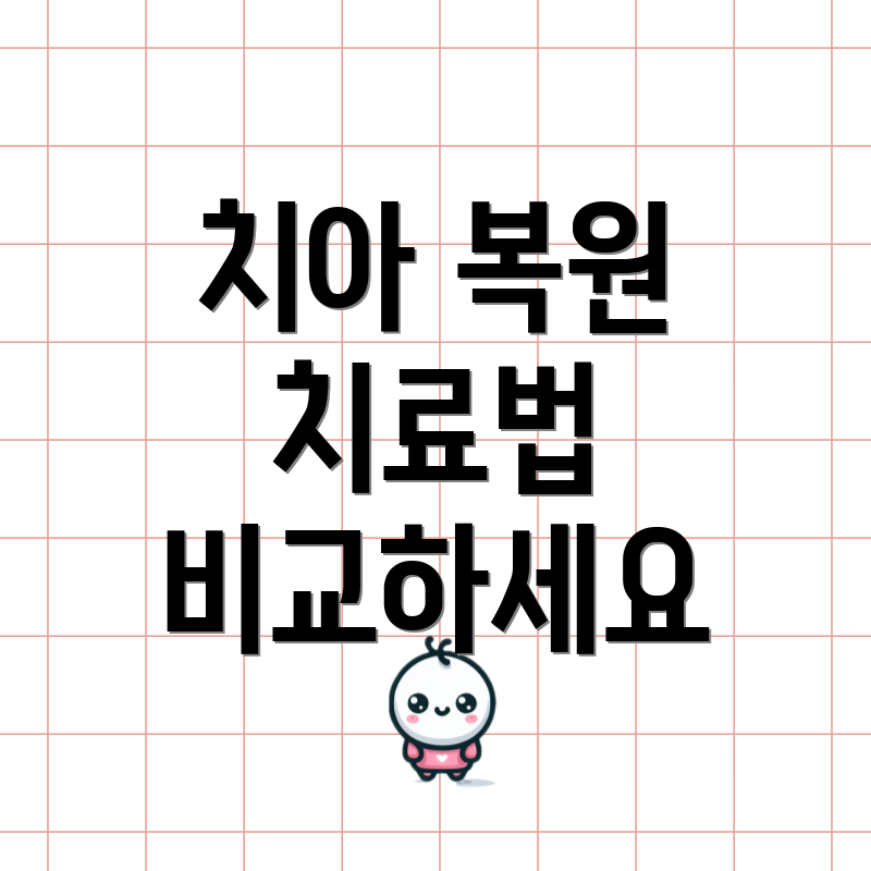 치아 복원 치료법 비교하세요