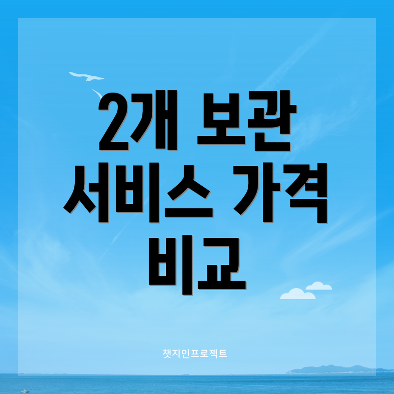 2개 보관 서비스 가격 비교