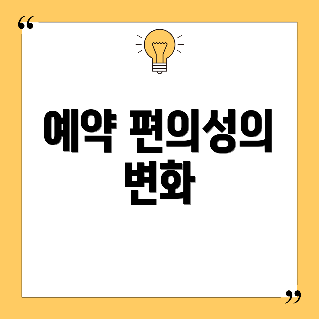 예약 편의성의 변화