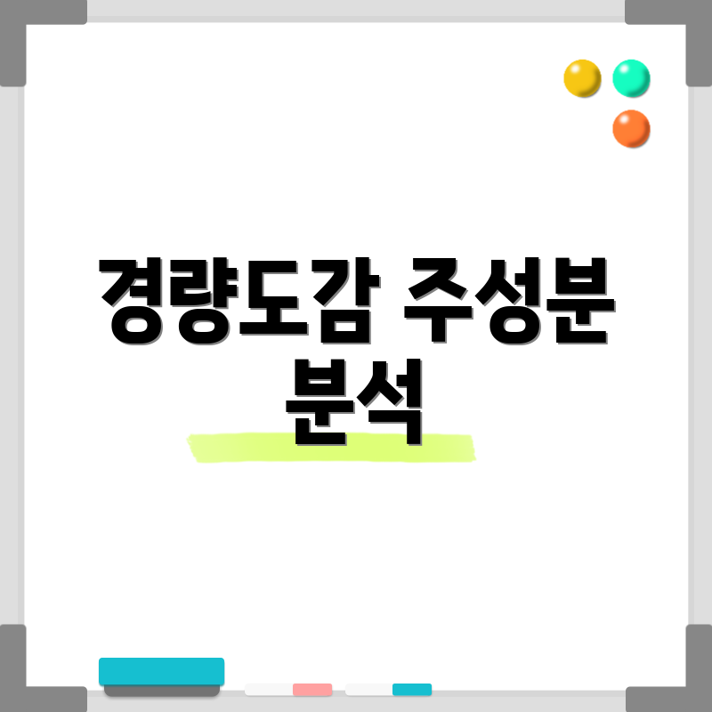 경량도감 주성분 분석