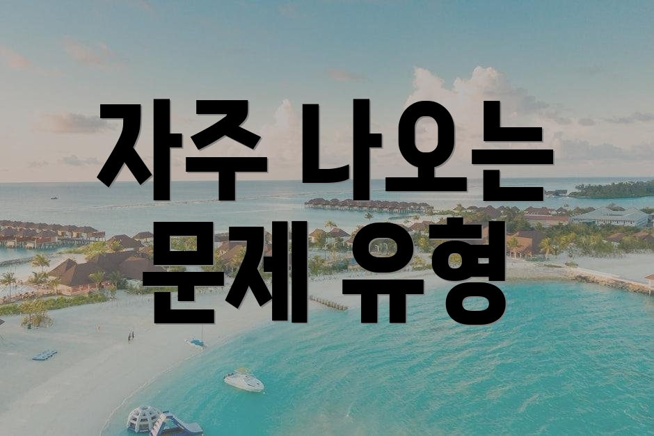 자주 나오는 문제 유형