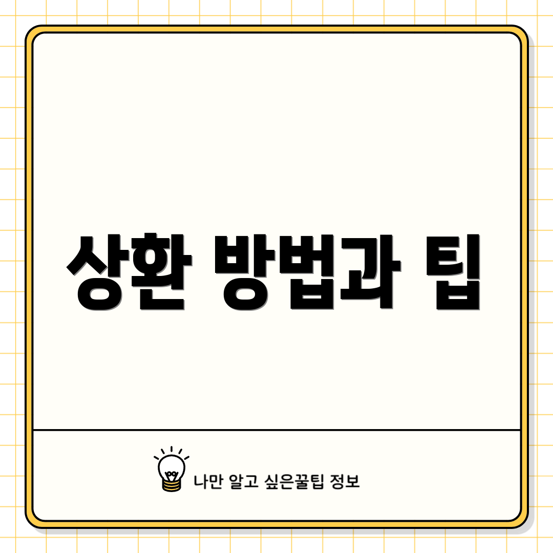 상환 방법과 팁