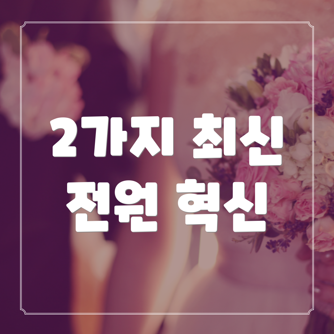 2가지 최신 전원 혁신