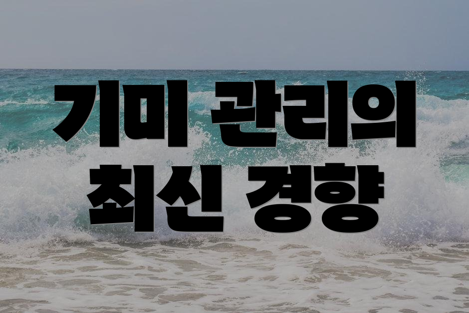 기미 관리의 최신 경향