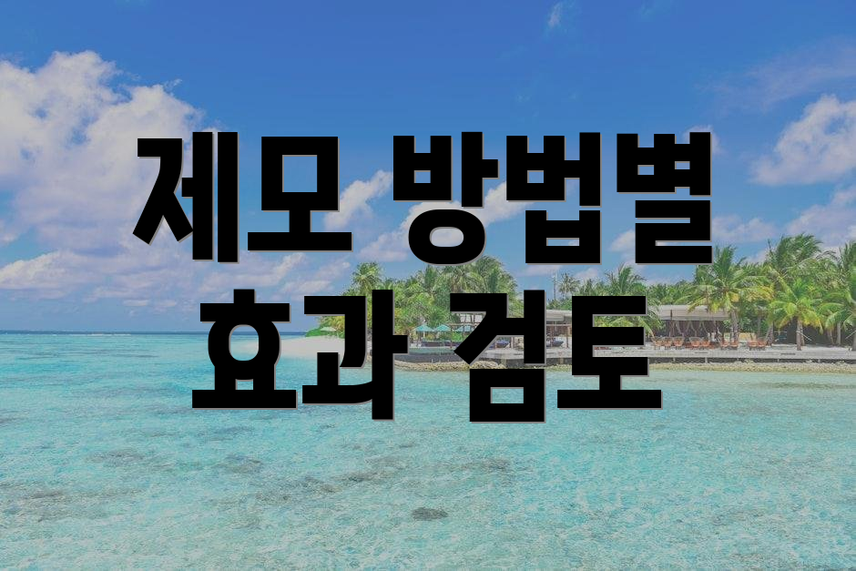 제모 방법별 효과 검토