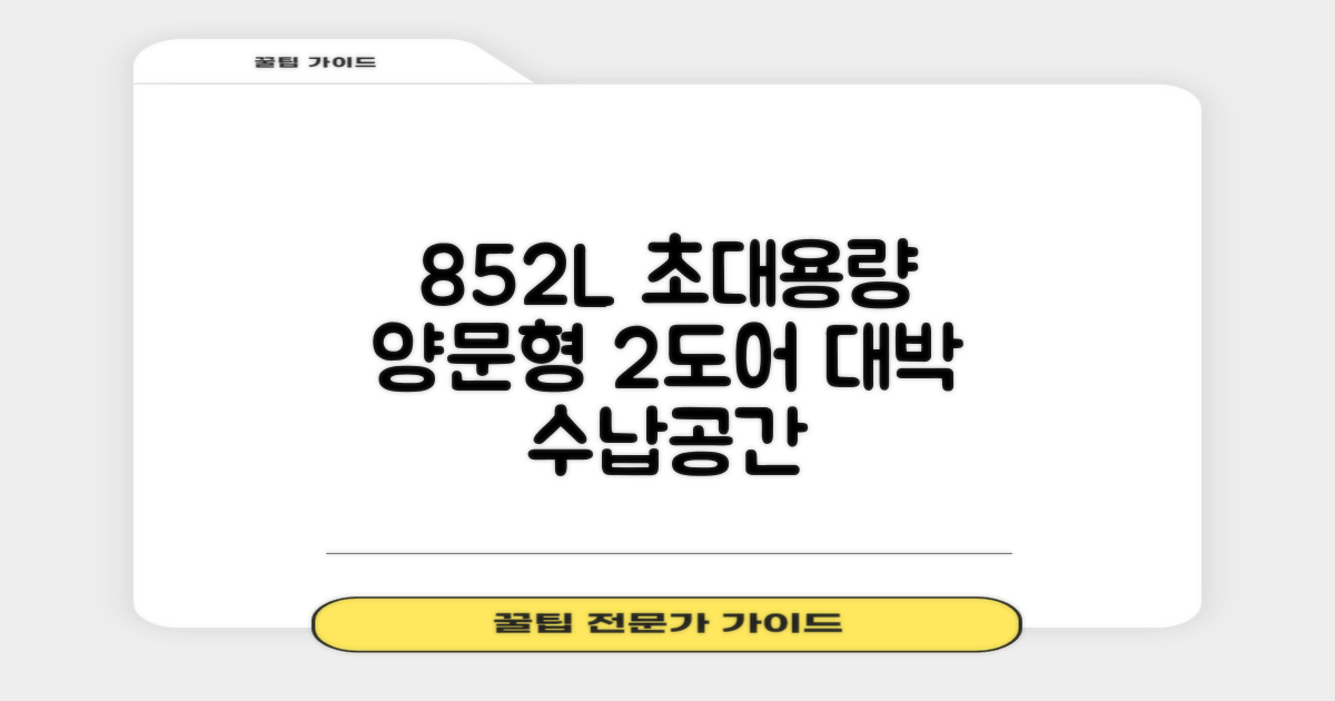 852L 대용량, 2도어 양문형 수납