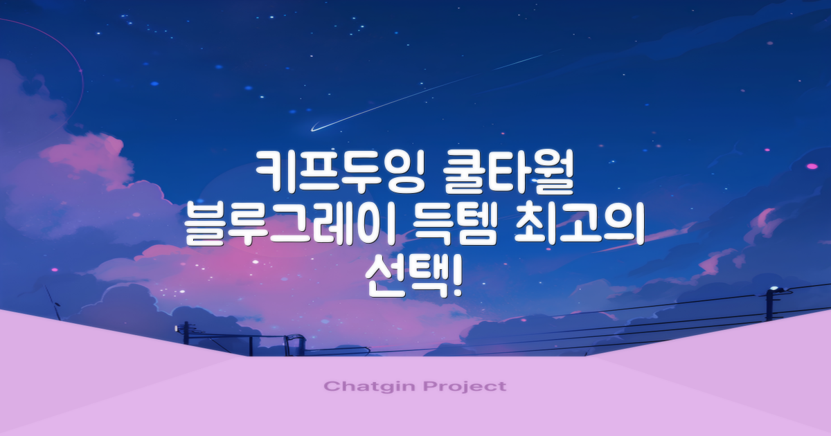 키프두잉 건식 스포츠 쿨 타올 케이스, 블루 + 그레이, 1세트 추천 리뷰