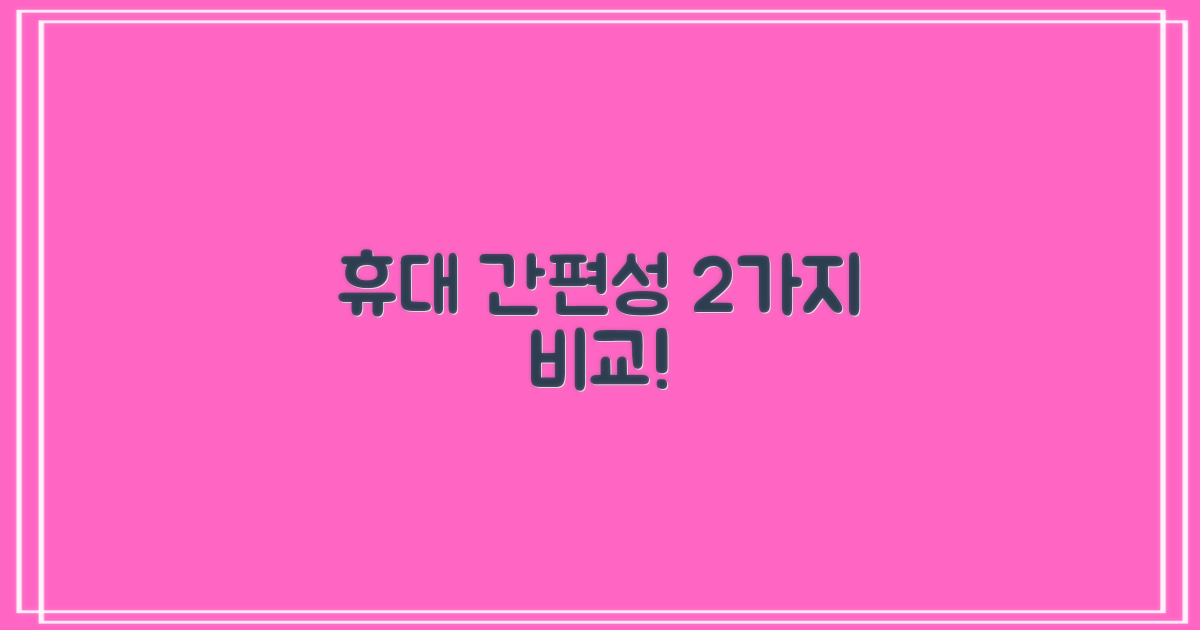 2가지 휴대 간편성