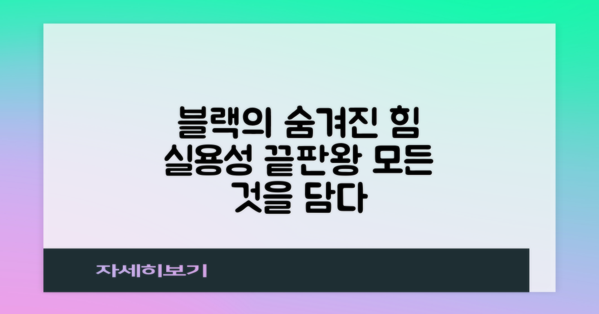 블랙 색상의 실용성 분석