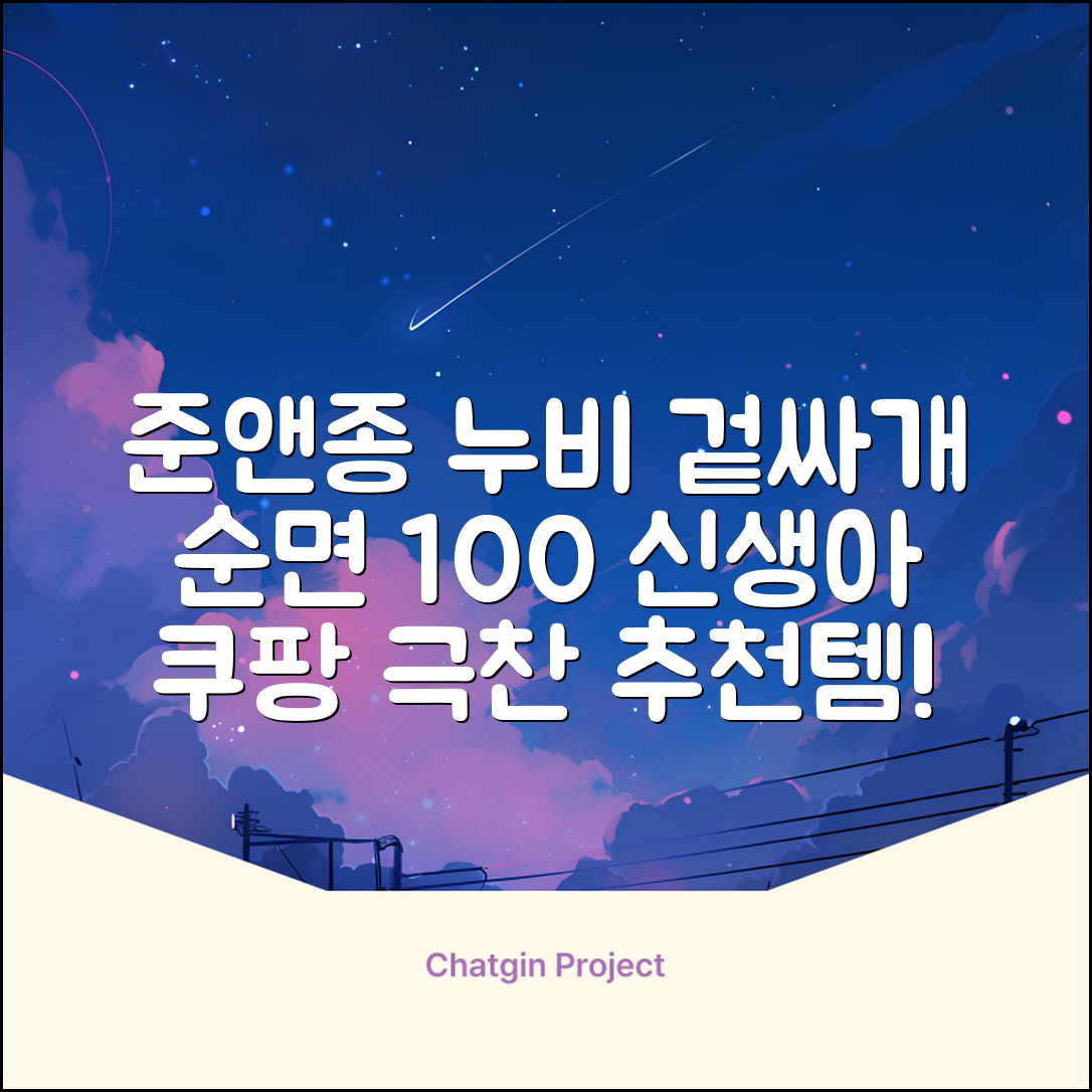 준앤종 프리미엄 순면 신생아 누비 겉싸개 추천 리뷰