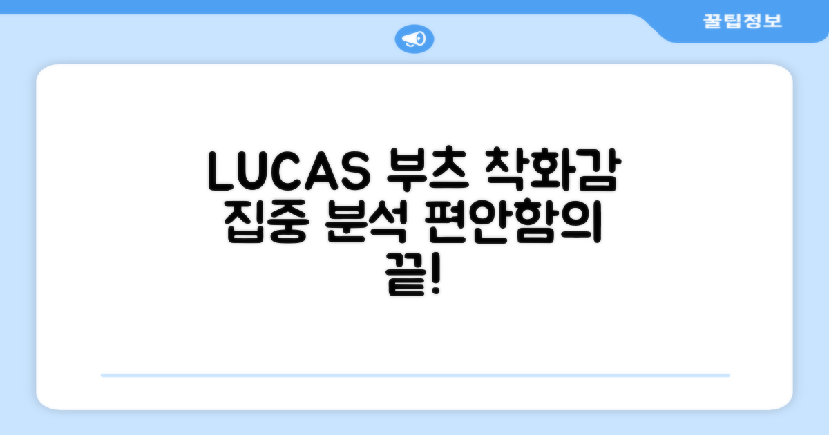 LUCAS 부츠, 착화감 집중 분석