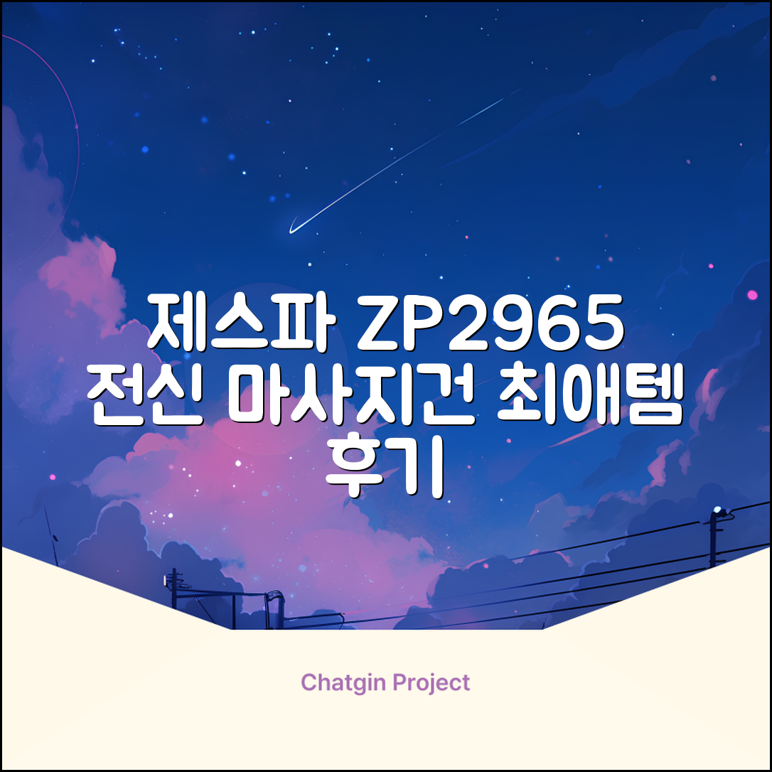 제스파 클래식 전신 무선 자동 마사지건 목어깨 안마기 ZP2965, 블랙 + 로즈골드 추천 리뷰