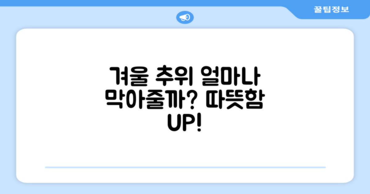 겨울 추위, 얼마나 막아줄까?