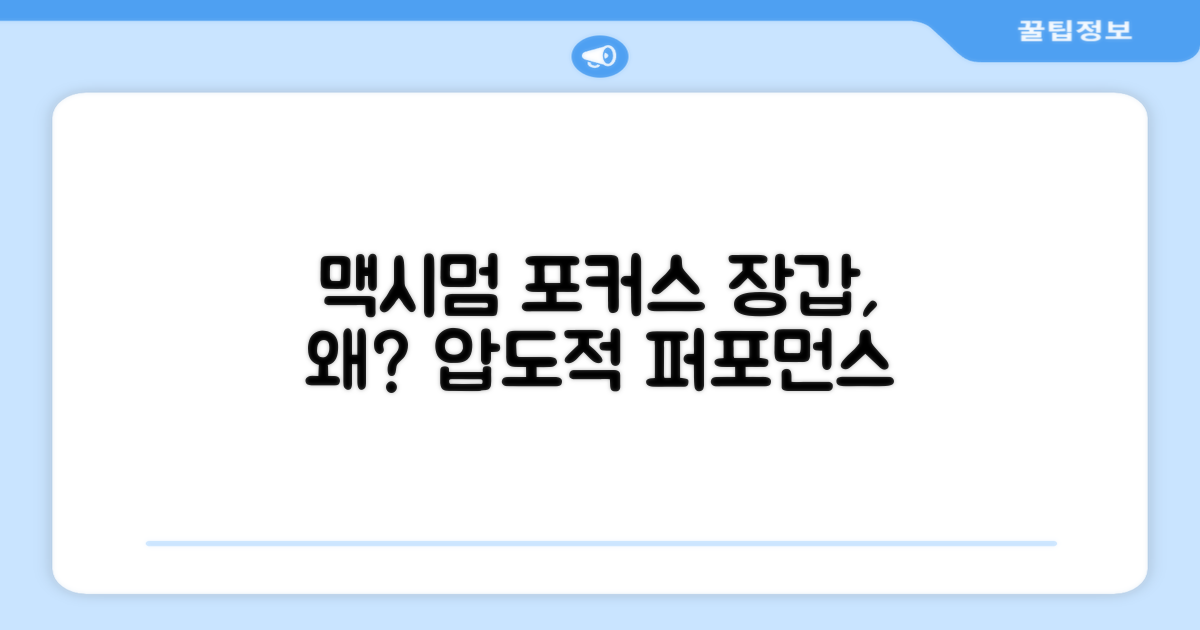 왜 맥시멈포커스 장갑일까?