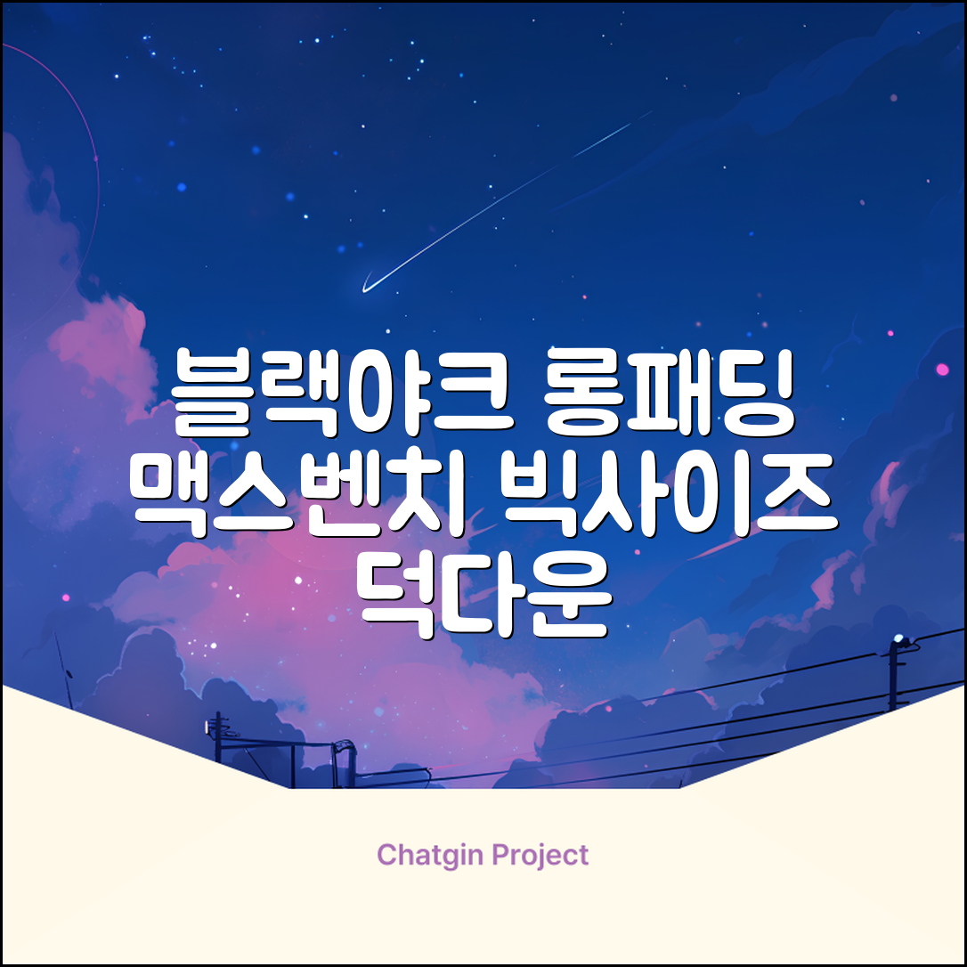 블랙야크 남녀공용 롱패딩 맥스벤치 다운자켓 빅사이즈 덕다운 1BYPAW4901 추천 리뷰