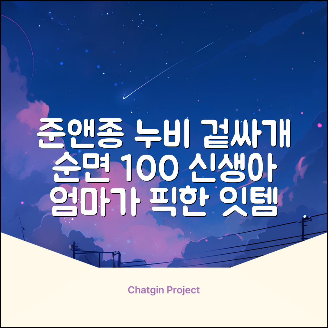 준앤종 프리미엄 순면 신생아 누비 겉싸개 추천 리뷰