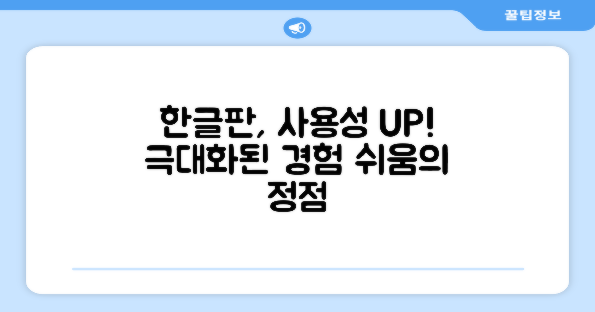 한글판, 사용성 극대화