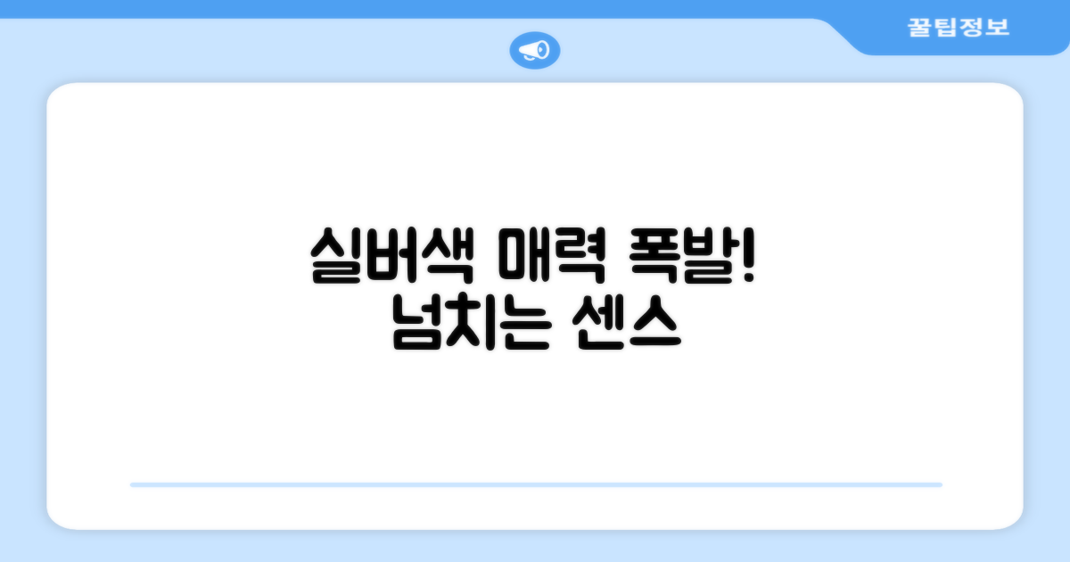 실버 색상, 어떤 매력이?