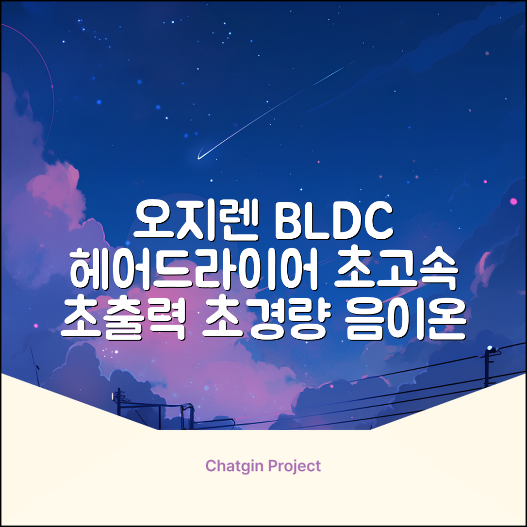 오지렌 초고속 고출력 초경량 음이온 BLDC 모터 헤어 드라이기, 화이트 추천 리뷰