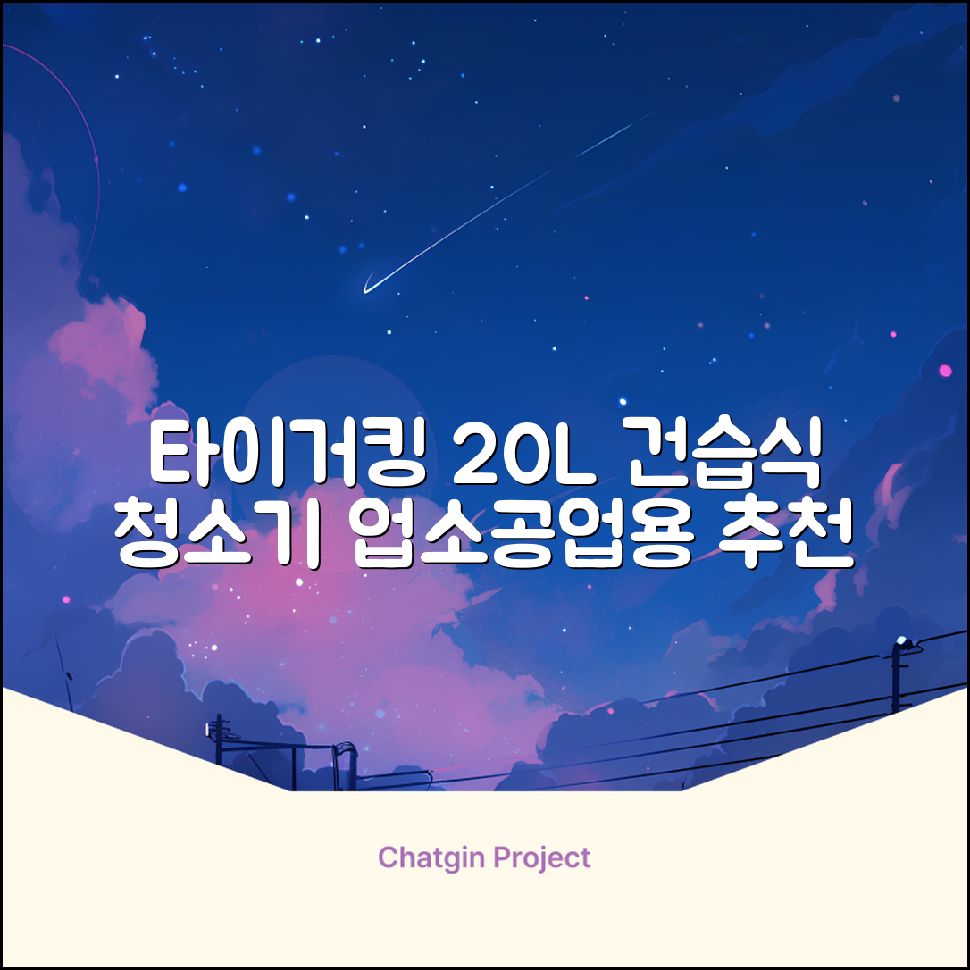 타이거킹 무선 업소용 청소기 20L 대용량 건습식 산업용 공업용 사무실, TSVC-20WL 추천 리뷰