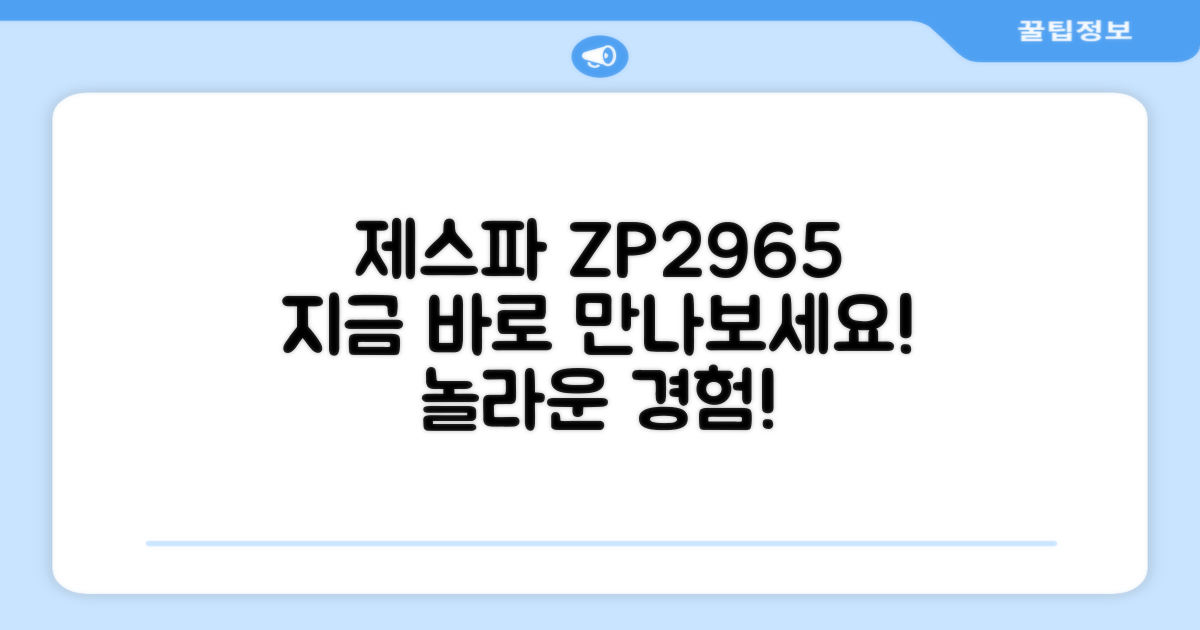 지금 제스파 ZP2965를 만나보세요