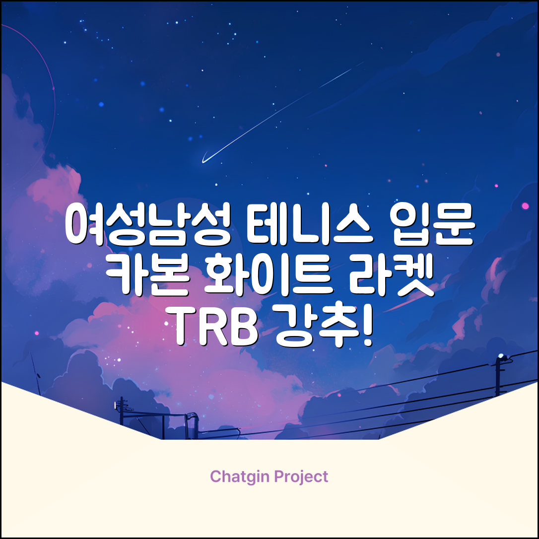 티알비 입문용 테니스라켓 여성 남자, 1개, 카본 화이트 추천 리뷰