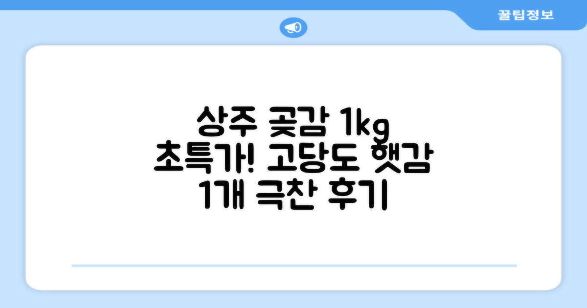 상주 곶감 초특가 1kg 고당도 햇감, 1개 추천 리뷰