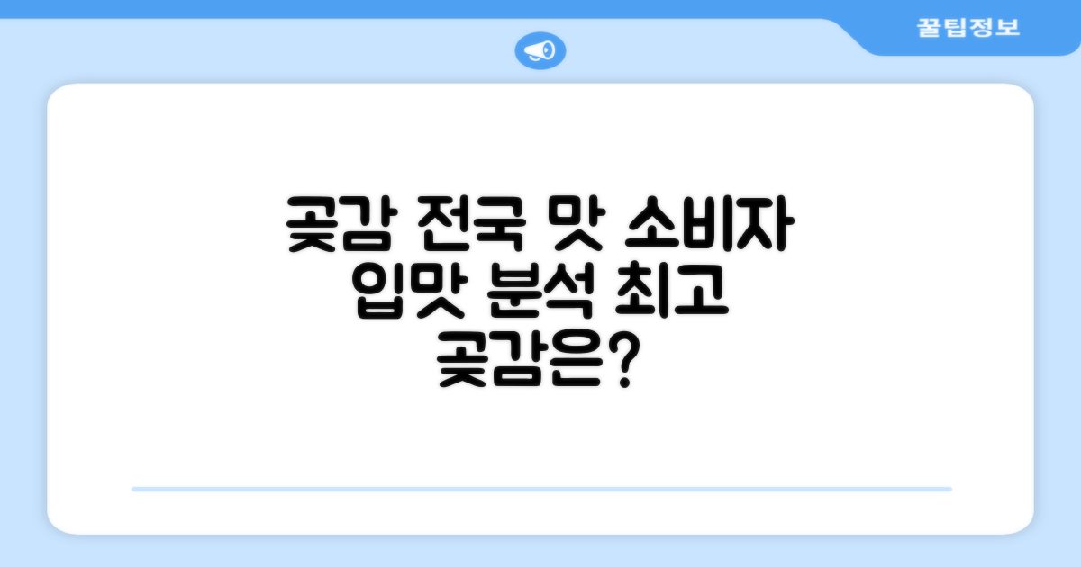 곶감, 전국 소비자 입맛 분석
