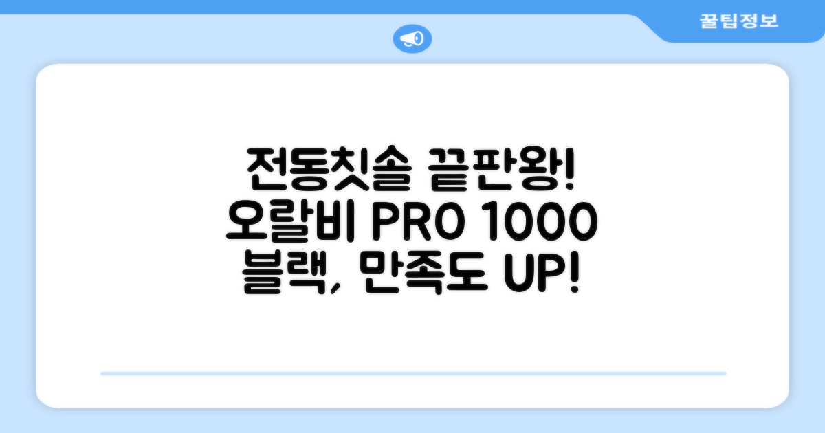 오랄비 전동칫솔, PRO 1000, 블랙, 1개 추천 리뷰