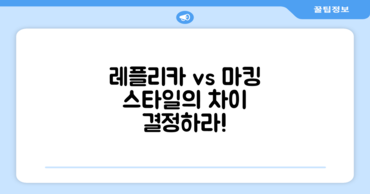 레플리카 vs 마킹 스타일