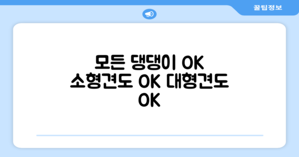 소형견부터 대형견까지 OK