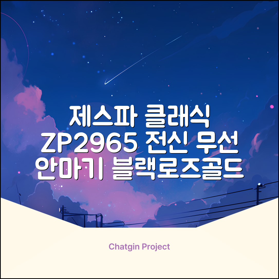 제스파 클래식 전신 무선 자동 마사지건 목어깨 안마기 ZP2965, 블랙 + 로즈골드 추천 리뷰