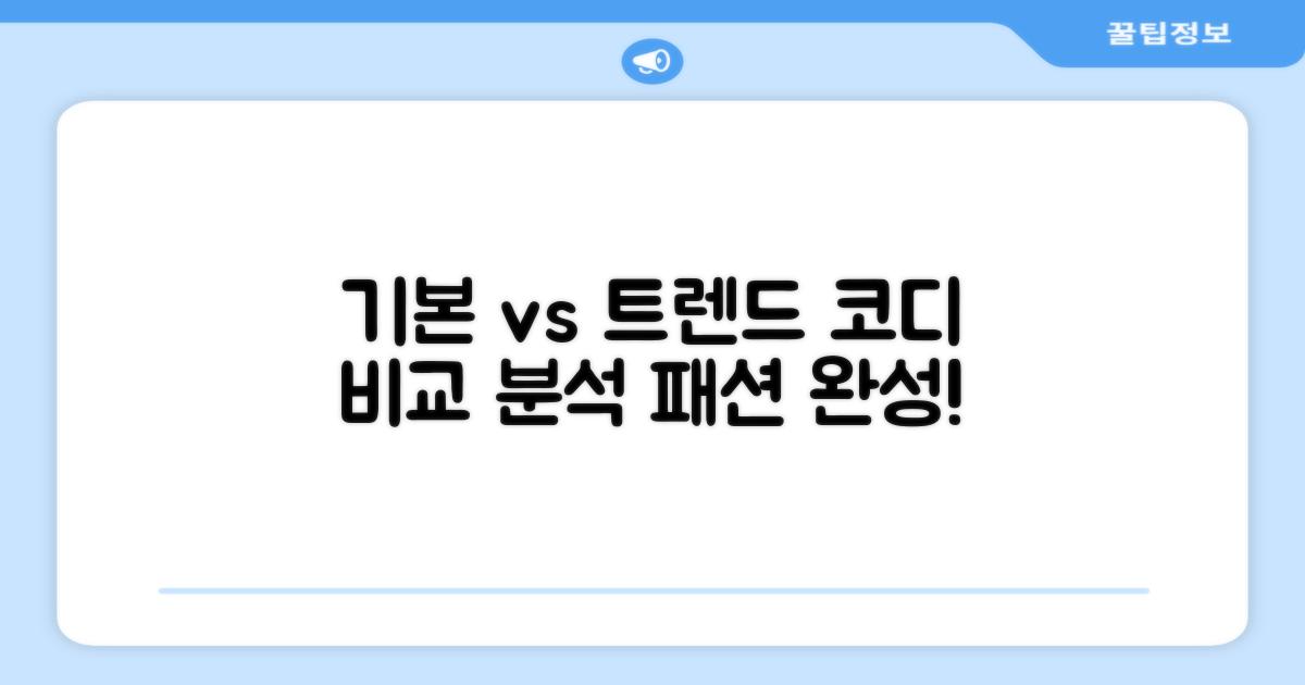 기본 vs 트렌디 코디